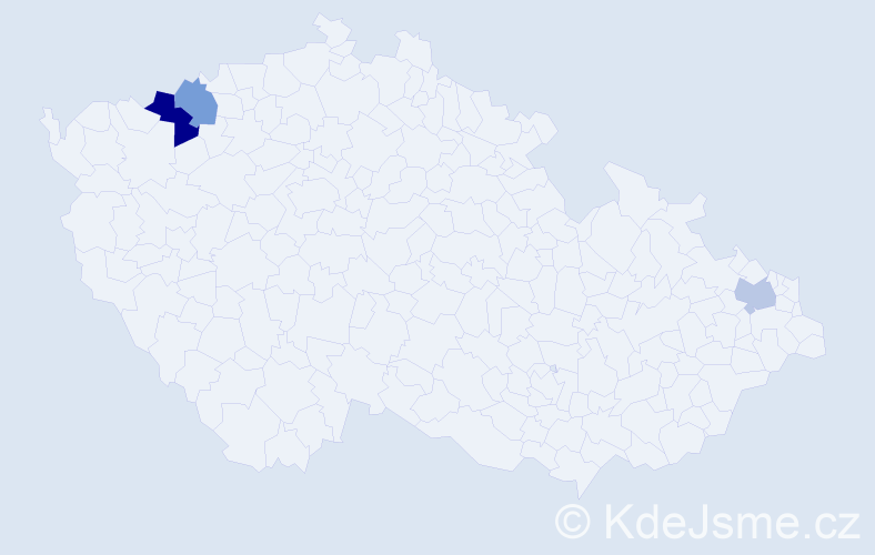 Příjmení: 'Stavenská', počet výskytů 4 v celé ČR