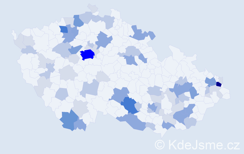 Příjmení: 'Križan', počet výskytů 193 v celé ČR