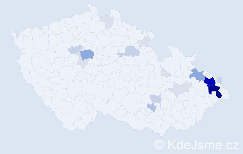 Příjmení: 'Golka', počet výskytů 71 v celé ČR