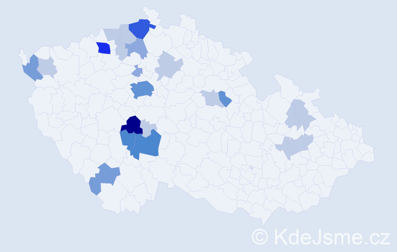 Příjmení: 'Trpková', počet výskytů 61 v celé ČR