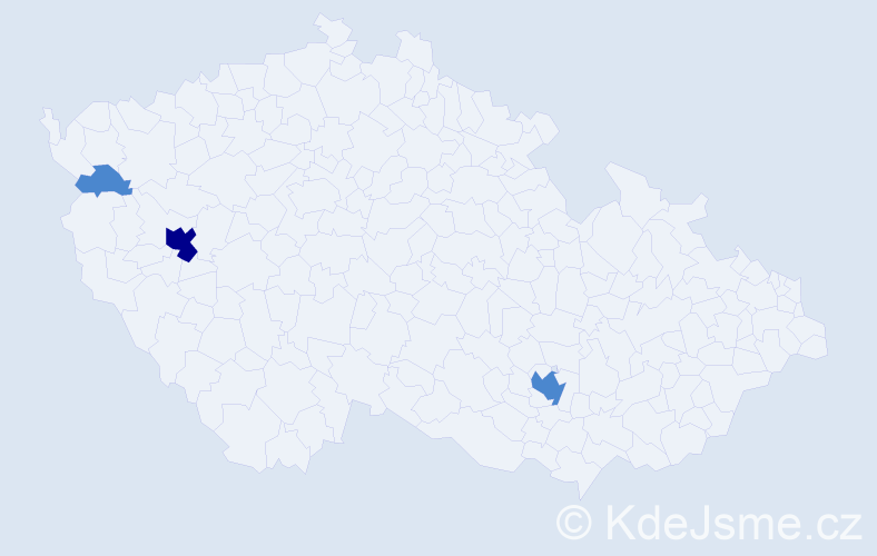 Příjmení: 'Gemovová', počet výskytů 5 v celé ČR