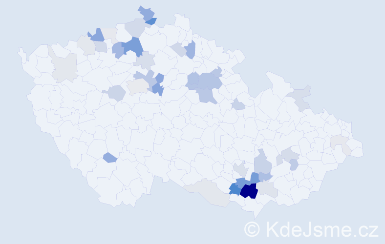 Příjmení: 'Relich', počet výskytů 103 v celé ČR