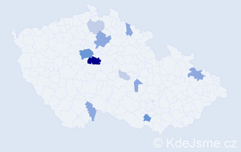 Příjmení: 'Hoftová', počet výskytů 31 v celé ČR