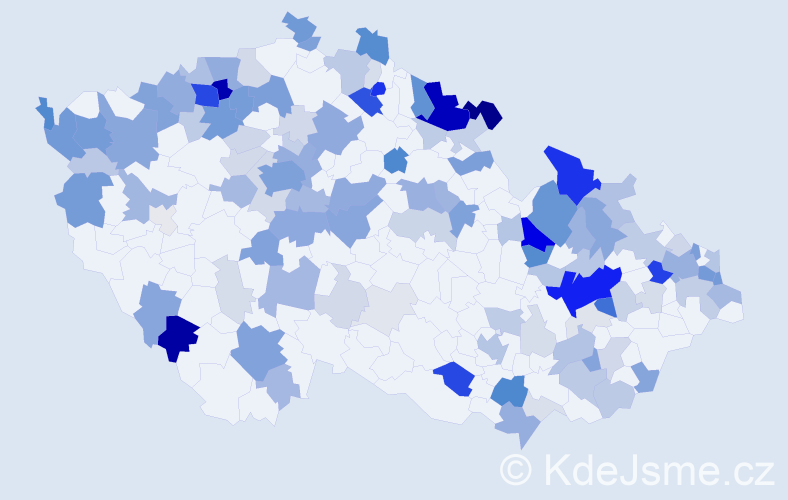 Příjmení: 'Schubert', počet výskytů 461 v celé ČR