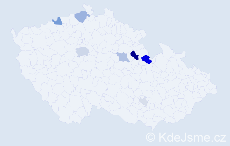 Příjmení: 'Klubertová', počet výskytů 12 v celé ČR