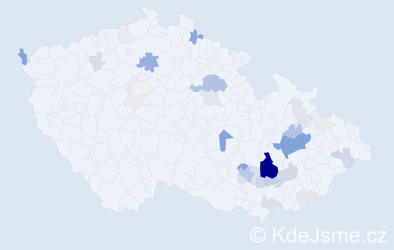 Příjmení: 'Kummerová', počet výskytů 120 v celé ČR