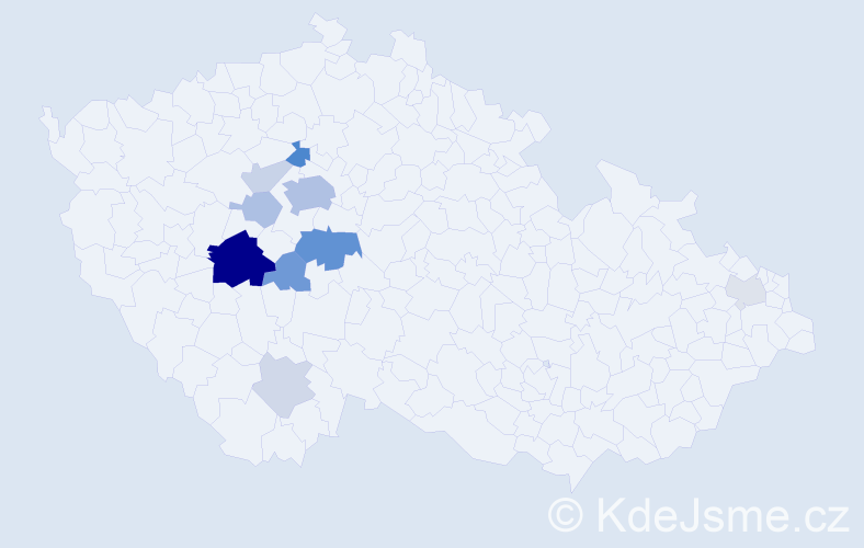 Příjmení: 'Oudrán', počet výskytů 31 v celé ČR