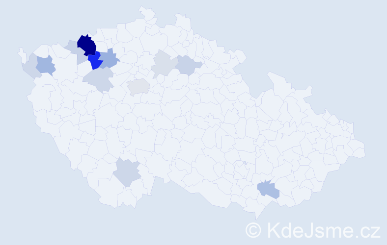 Příjmení: 'Campr', počet výskytů 44 v celé ČR
