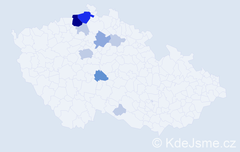 Příjmení: 'Laskošová', počet výskytů 27 v celé ČR