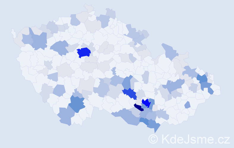 Příjmení: 'Kališ', počet výskytů 389 v celé ČR