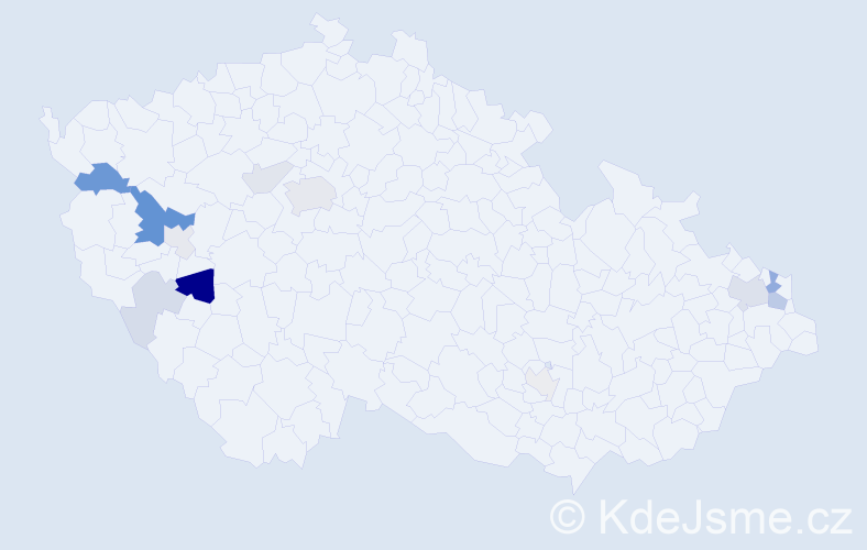 Příjmení: 'Míčko', počet výskytů 32 v celé ČR