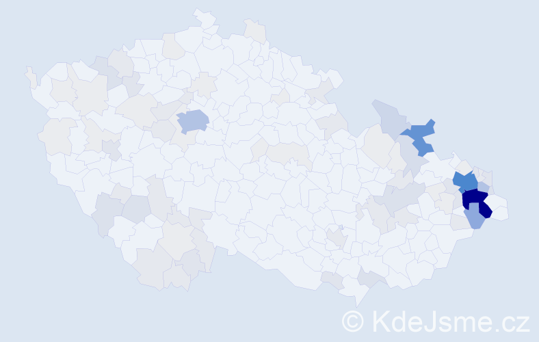 Příjmení: 'Blahuta', počet výskytů 341 v celé ČR