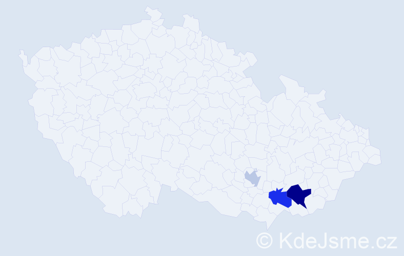 Příjmení: 'Krojzlová', počet výskytů 11 v celé ČR