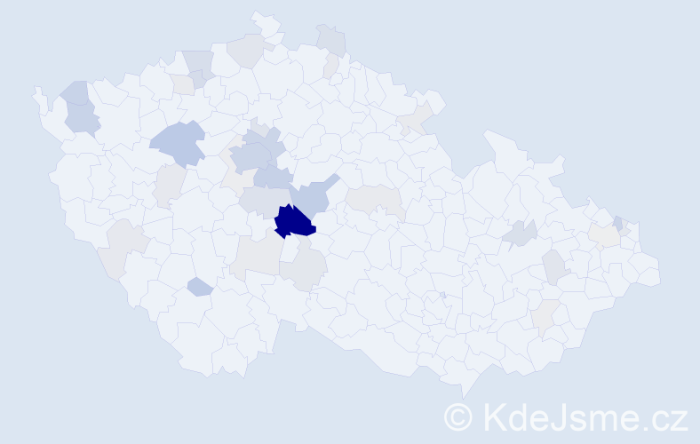 Příjmení: 'Kapek', počet výskytů 118 v celé ČR