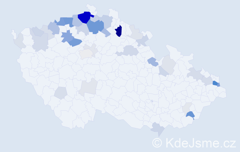 Příjmení: 'Zupko', počet výskytů 145 v celé ČR