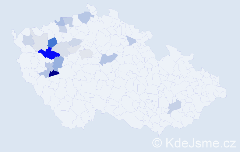 Příjmení: 'Lodlová', počet výskytů 51 v celé ČR