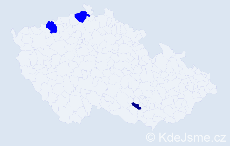 Příjmení: 'Kizáková', počet výskytů 4 v celé ČR