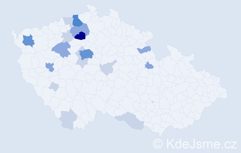 Příjmení: 'Krycnerová', počet výskytů 50 v celé ČR