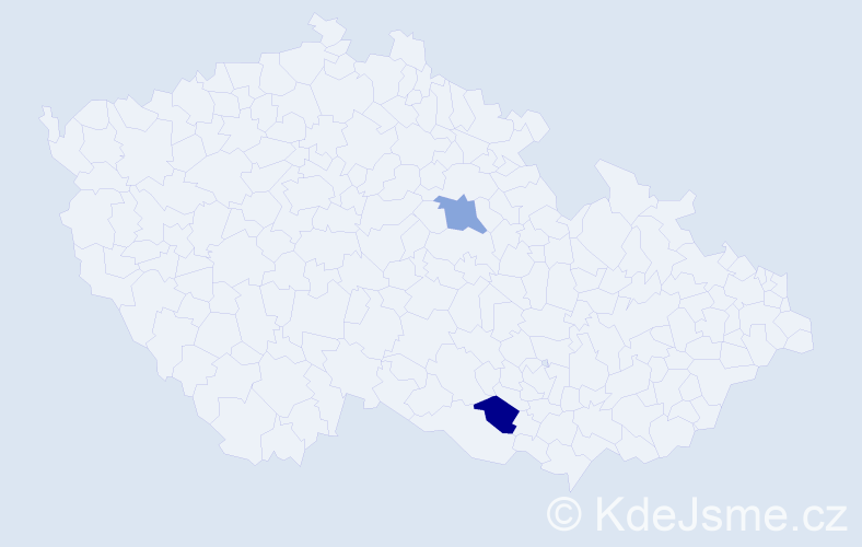 Příjmení: 'Peciar', počet výskytů 2 v celé ČR