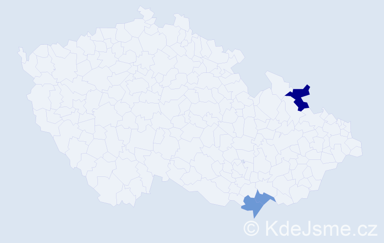 Příjmení: 'Košútková', počet výskytů 4 v celé ČR