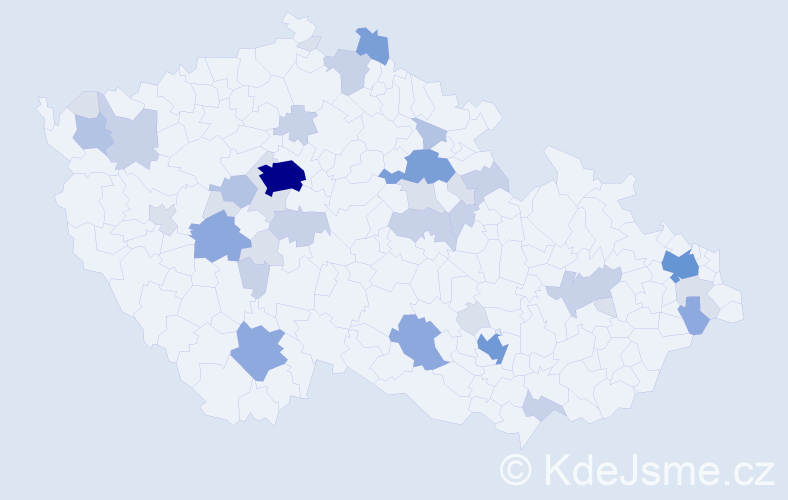 Příjmení: 'Labský', počet výskytů 113 v celé ČR