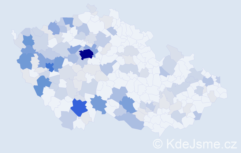 Příjmení: 'Mertlová', počet výskytů 421 v celé ČR