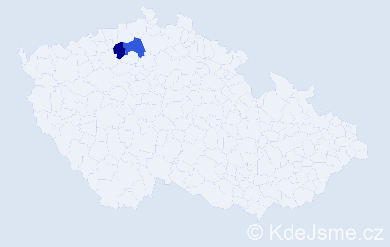 Příjmení: 'Kirbs', počet výskytů 8 v celé ČR