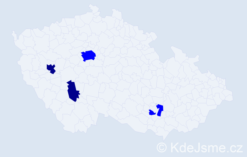 Příjmení: 'Zehleová', počet výskytů 6 v celé ČR