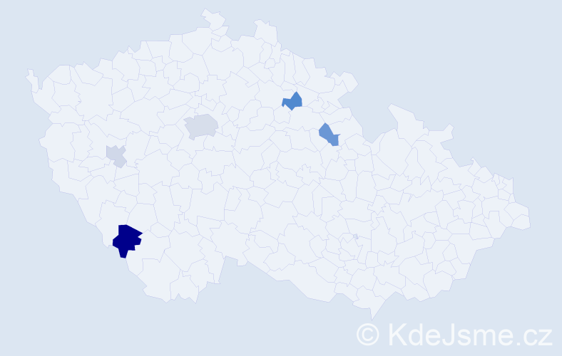 Příjmení: 'Trytová', počet výskytů 9 v celé ČR