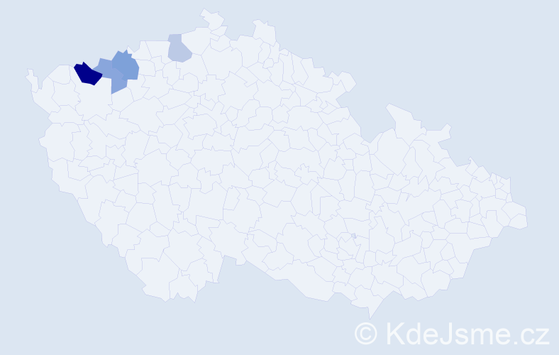 Příjmení: 'Egermannová', počet výskytů 7 v celé ČR