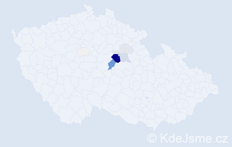 Příjmení: 'Křinka', počet výskytů 16 v celé ČR
