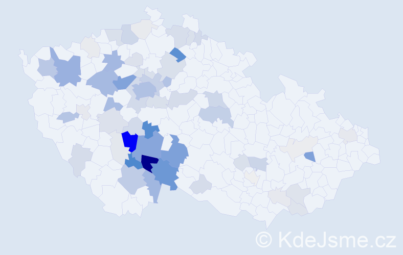 Příjmení: 'Radosta', počet výskytů 272 v celé ČR