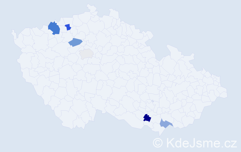 Příjmení: 'Freisingerová', počet výskytů 8 v celé ČR