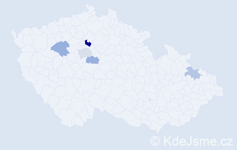 Příjmení: 'Adamček', počet výskytů 9 v celé ČR