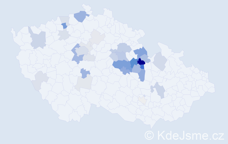 Příjmení: 'Čáslavka', počet výskytů 110 v celé ČR