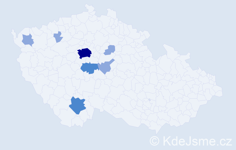 Příjmení: 'Vojslavská', počet výskytů 16 v celé ČR
