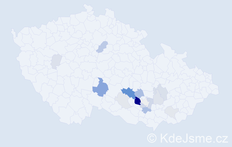 Příjmení: 'Kokojan', počet výskytů 39 v celé ČR