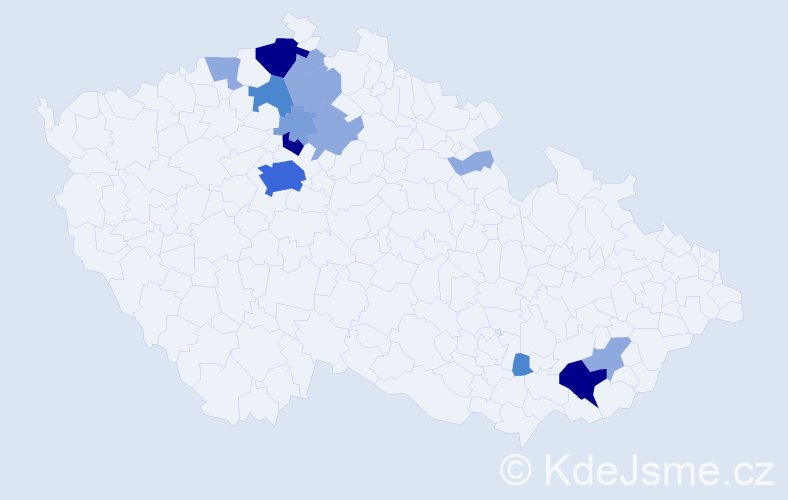 Příjmení: 'Struha', počet výskytů 40 v celé ČR
