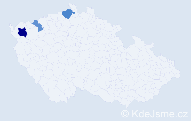Příjmení: 'Árvová', počet výskytů 7 v celé ČR