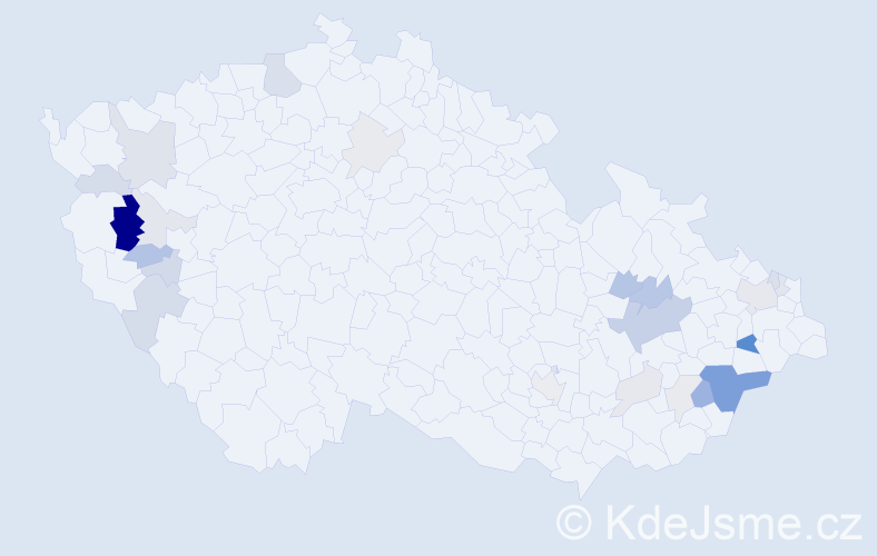 Příjmení: 'Londa', počet výskytů 66 v celé ČR