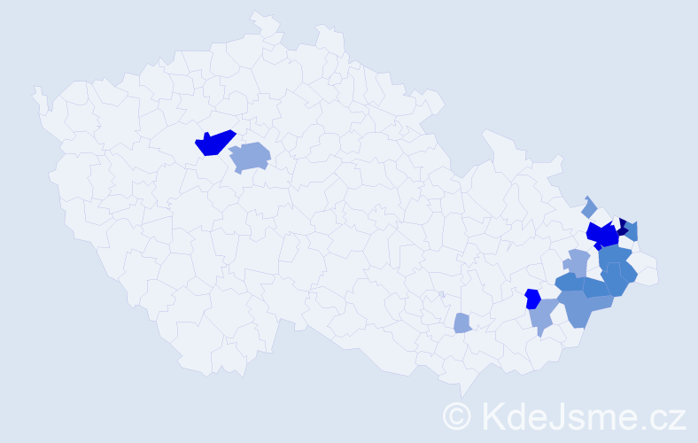 Příjmení: 'Seget', počet výskytů 43 v celé ČR