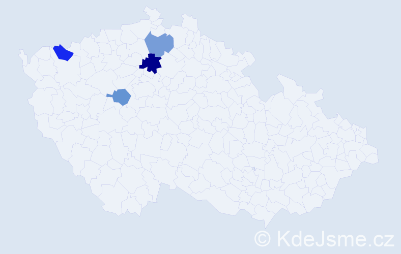 Příjmení: 'Ruscher', počet výskytů 5 v celé ČR