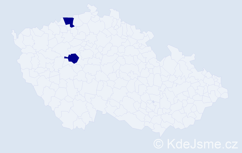 Příjmení: 'Kljap', počet výskytů 2 v celé ČR