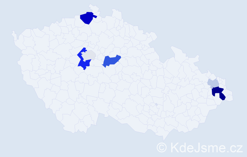 Příjmení: 'Chalachan', počet výskytů 14 v celé ČR