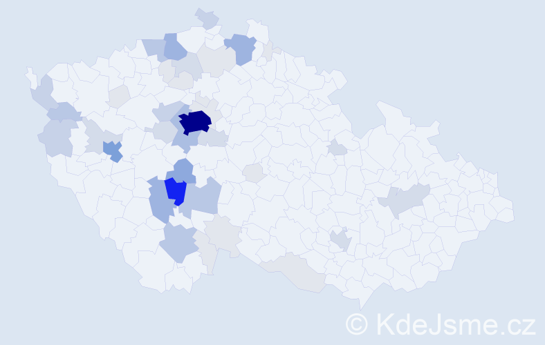 Příjmení: 'Mikota', počet výskytů 155 v celé ČR