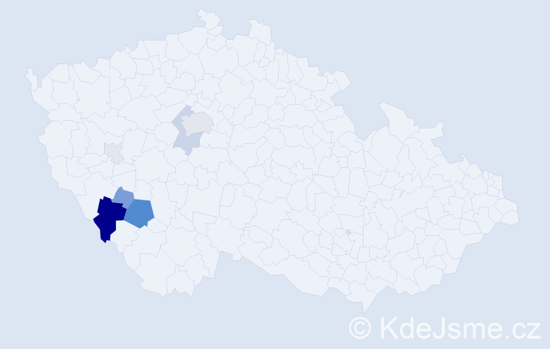 Příjmení: 'Sulán', počet výskytů 22 v celé ČR