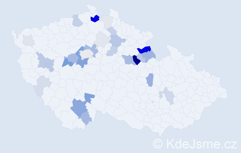 Příjmení: 'Abel', počet výskytů 83 v celé ČR