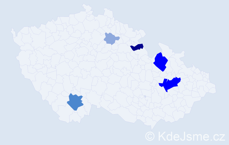 Příjmení: 'Kleštinec', počet výskytů 16 v celé ČR