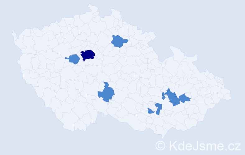 Příjmení: 'Paslavskyy', počet výskytů 9 v celé ČR