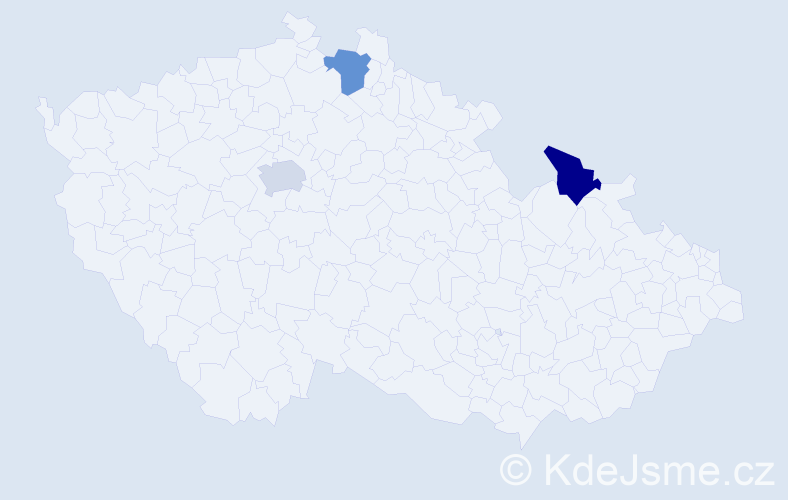 Příjmení: 'Ignatov', počet výskytů 3 v celé ČR